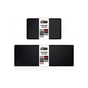 Gorilla Grip Thick Ergonomic Anti Fatigue Mat, Black - 2 Pack 17x24 17x48 NWT